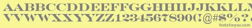 Weitere Informationen zur SeriferexptitulBold-Schriftart SeriferexptitulBold-Schriftart – Graue Schriften auf gelbem Hintergrund