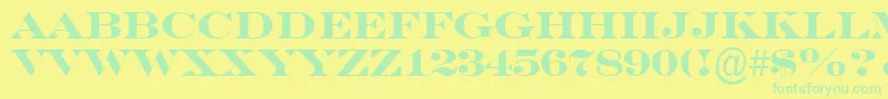 SeriferexptitulBold Font – Green Fonts on Yellow Background