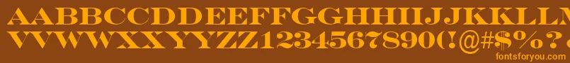 SeriferexptitulBold Font – Orange Fonts on Brown Background