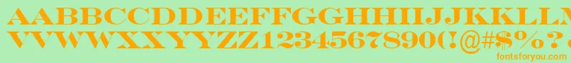 SeriferexptitulBold Font – Orange Fonts on Green Background
