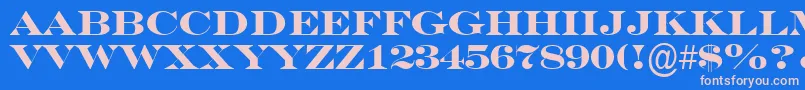 SeriferexptitulBold Font – Pink Fonts on Blue Background