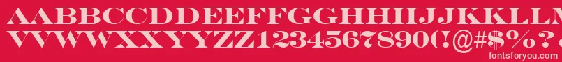 SeriferexptitulBold Font – Pink Fonts on Red Background