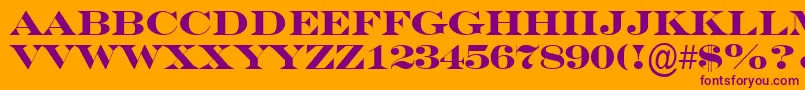 SeriferexptitulBold Font – Purple Fonts on Orange Background