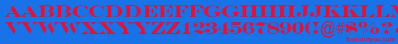 SeriferexptitulBold Font – Red Fonts on Blue Background