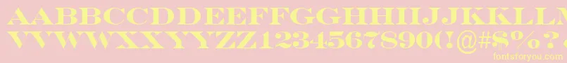 SeriferexptitulBold Font – Yellow Fonts on Pink Background
