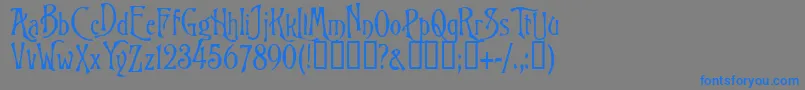 Nitemare Font – Blue Fonts on Gray Background