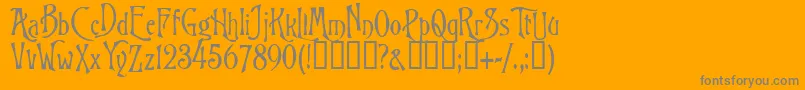 Nitemare Font – Gray Fonts on Orange Background