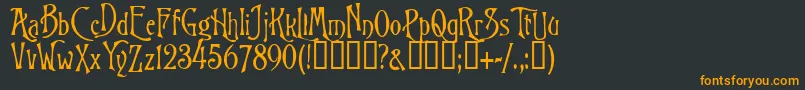 Nitemare Font – Orange Fonts on Black Background