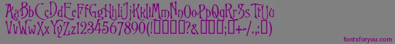 Nitemare Font – Purple Fonts on Gray Background