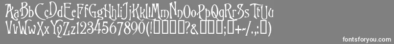 Nitemare Font – White Fonts on Gray Background