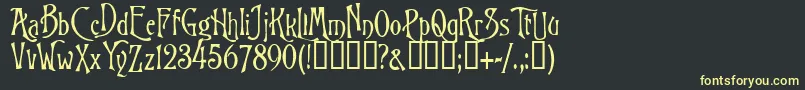 Nitemare Font – Yellow Fonts on Black Background