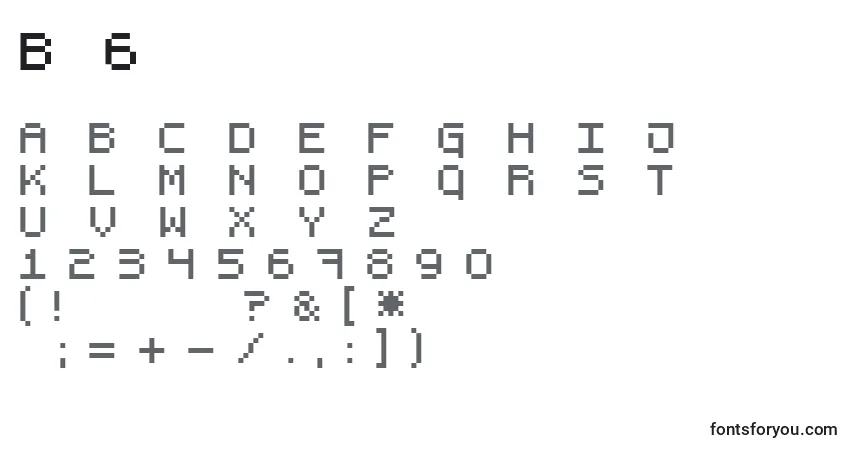 Schriftart Bit6 – Alphabet, Zahlen, spezielle Symbole