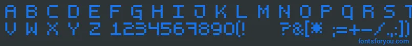 Bit6 Font – Blue Fonts on Black Background