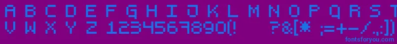 Bit6-fontti – siniset fontit violetilla taustalla