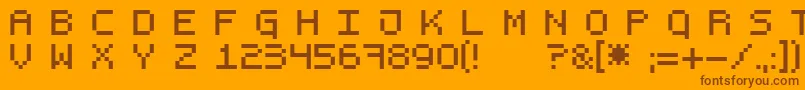 Bit6 Font – Brown Fonts on Orange Background