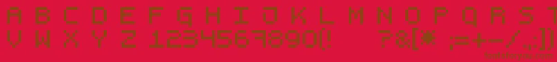 Bit6-fontti – ruskeat fontit punaisella taustalla