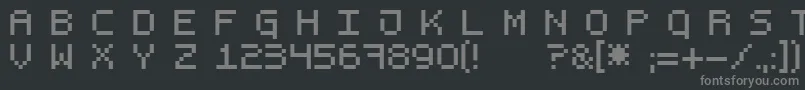 フォントBit6 – 黒い背景に灰色の文字