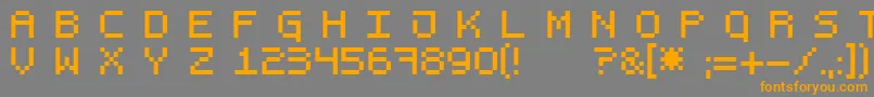 Bit6 Font – Orange Fonts on Gray Background