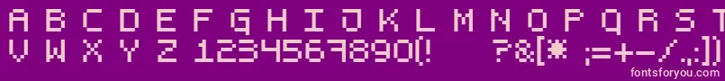 Czcionka Bit6 – różowe czcionki na fioletowym tle