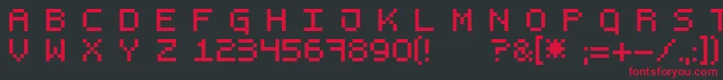 Bit6 Font – Red Fonts on Black Background
