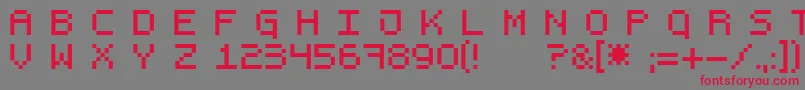 Bit6 Font – Red Fonts on Gray Background