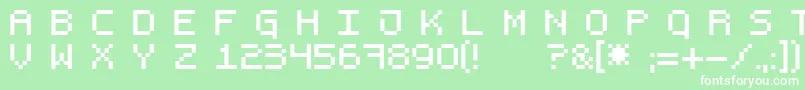 Bit6 Font – White Fonts on Green Background