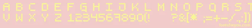 Police Bit6 – polices jaunes sur fond rose