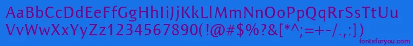 Resavskabgsans Font – Purple Fonts on Blue Background