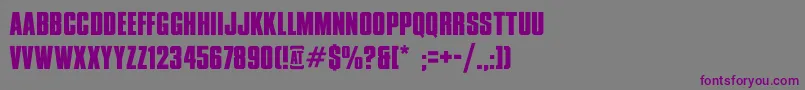 RusxxiiDontMessWithVikings Font – Purple Fonts on Gray Background