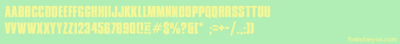 RusxxiiDontMessWithVikings Font – Yellow Fonts on Green Background
