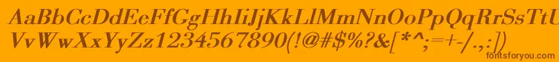 OgilvyBoldItalic Font – Brown Fonts on Orange Background