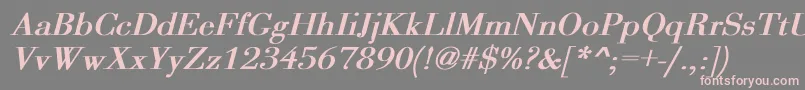 OgilvyBoldItalic Font – Pink Fonts on Gray Background