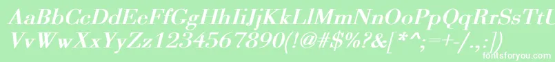 OgilvyBoldItalic Font – White Fonts on Green Background