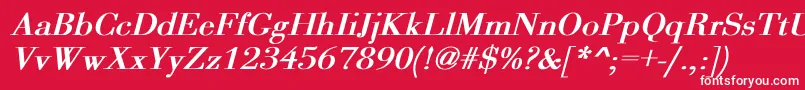 OgilvyBoldItalic Font – White Fonts on Red Background