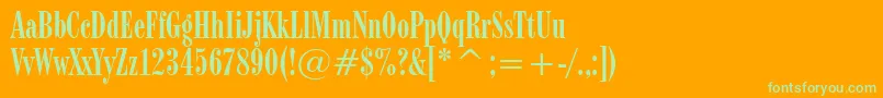 Modern735Bt Font – Green Fonts on Orange Background