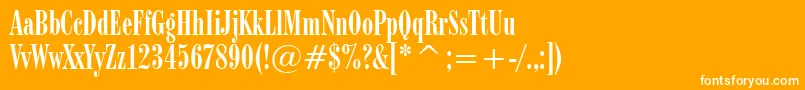 Modern735Bt Font – White Fonts on Orange Background