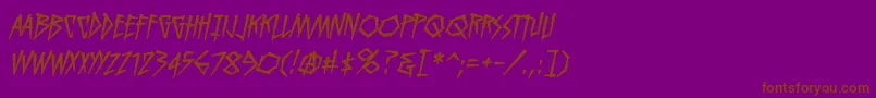 KillcrazybbItal Font – Brown Fonts on Purple Background