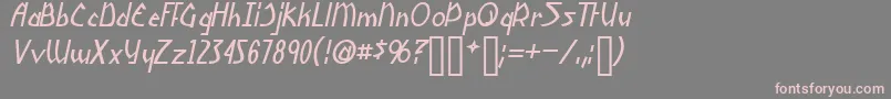 YoshiItalic Font – Pink Fonts on Gray Background