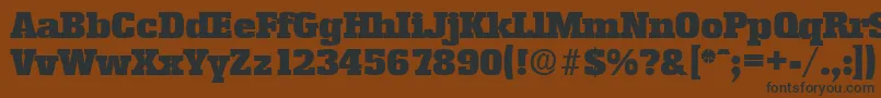 EnschedeHeavy Font – Black Fonts on Brown Background