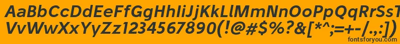 StiluSemiboldoblique Font – Black Fonts on Orange Background