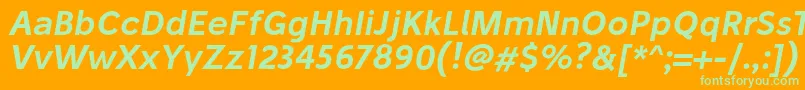 StiluSemiboldoblique Font – Green Fonts on Orange Background