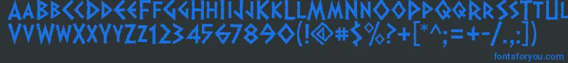 Dalek Font – Blue Fonts on Black Background