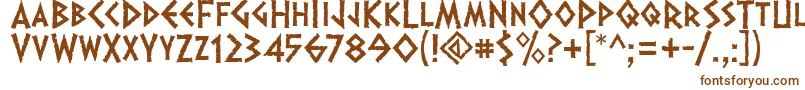 Dalek-fontti – ruskeat fontit valkoisella taustalla