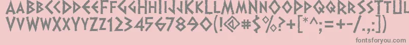 Dalek Font – Gray Fonts on Pink Background