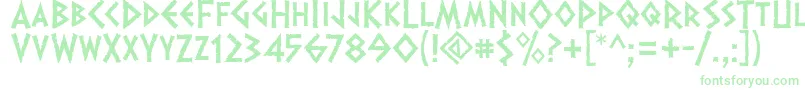 Czcionka Dalek – zielone czcionki