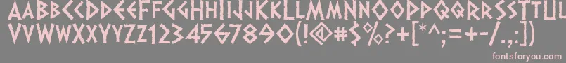 Fonte Dalek – fontes rosa em um fundo cinza