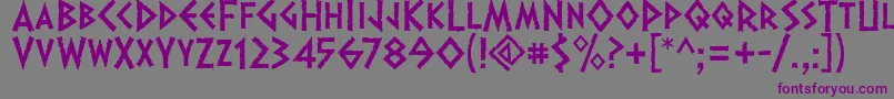 Шрифт Dalek – фиолетовые шрифты на сером фоне