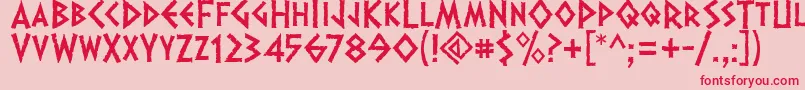 Dalek Font – Red Fonts on Pink Background