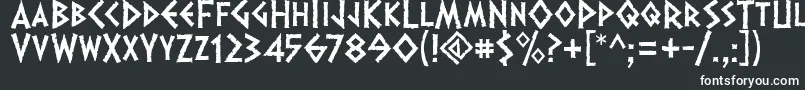 Dalek Font – White Fonts on Black Background