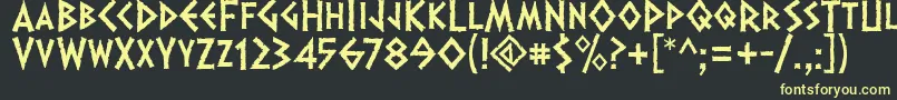 Dalek Font – Yellow Fonts on Black Background